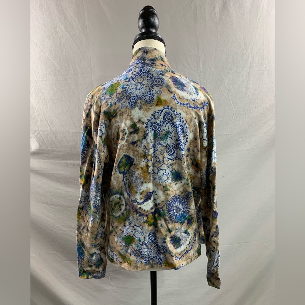 Beaded Floral Knit Top and Matching Sweater - Picture 4 of 7
